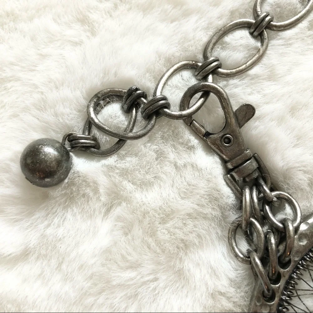 CHICO’S DREAMCATCHER Metal Chain Belt W/ Rhinestones Cowgirl Boho Artsy Hippie - Picture 5 of 8